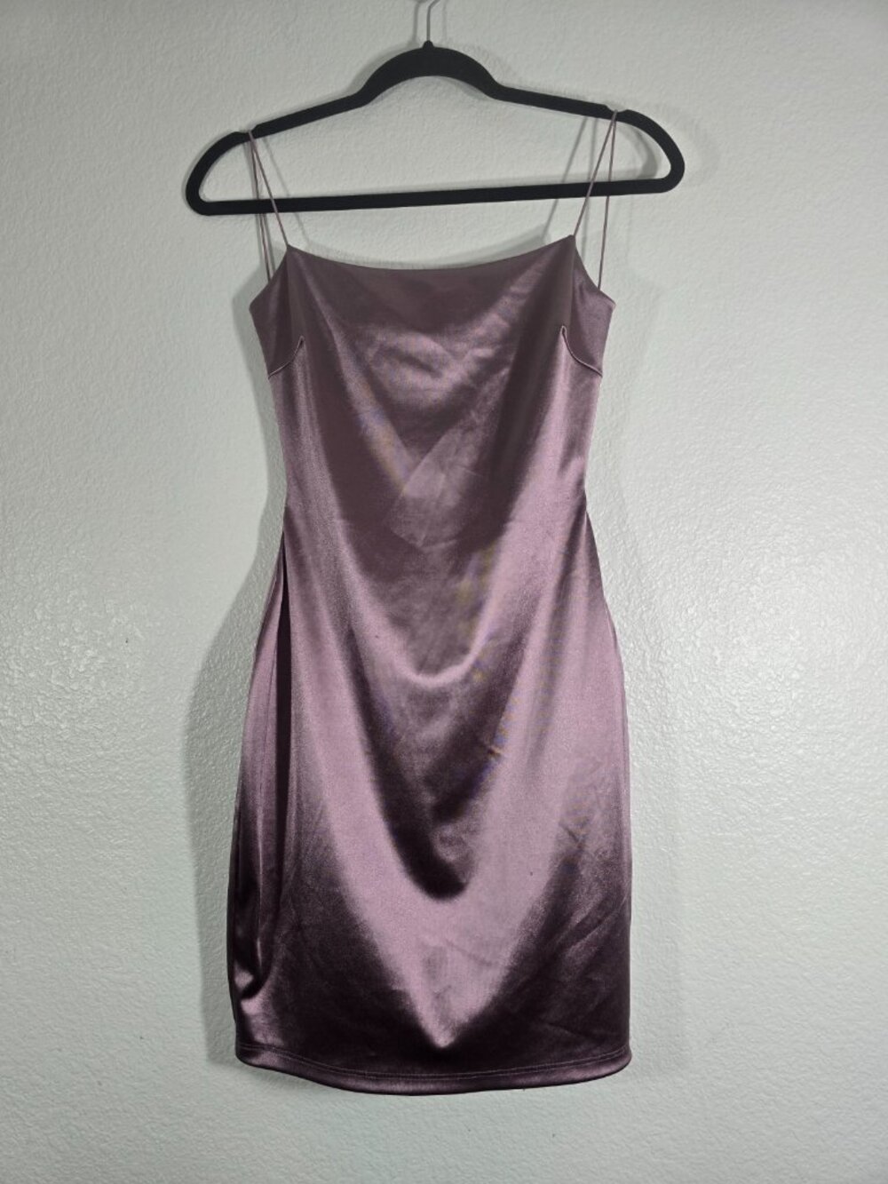 Windsor Mini Dress Women Medium Satin Like Backless Purple Club Party 90s Y2K